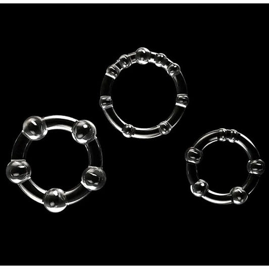Triple Beaded Ring Set