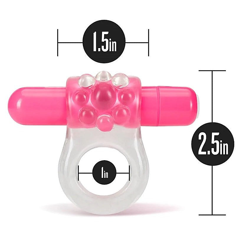 Blush Novelties Teaser Vibrating C-Ring - Soft, Versatile, and Lab-Tested - Vibrating Cock Rings
