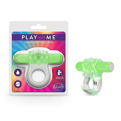 Blush Novelties Teaser Vibrating C-Ring - Soft, Versatile, and Lab-Tested - Vibrating Cock Rings