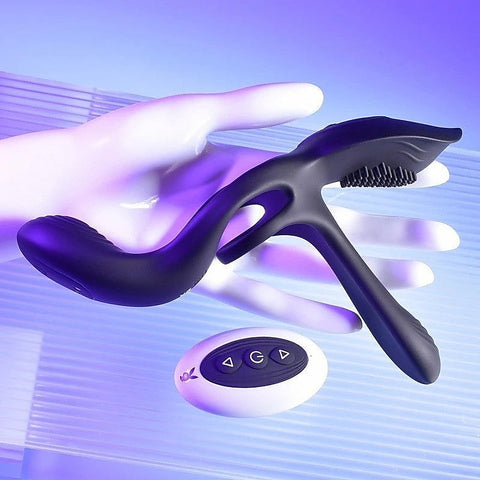 Playboy Pleasure The 3 Way Vibrating Men's Dick Cock Ring - Vibrating Cock Rings