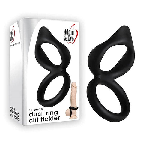 Silicone Dual C-Ring Clit Stimulator by Adam & Eve Sextoys - Stretchy Cock Rings