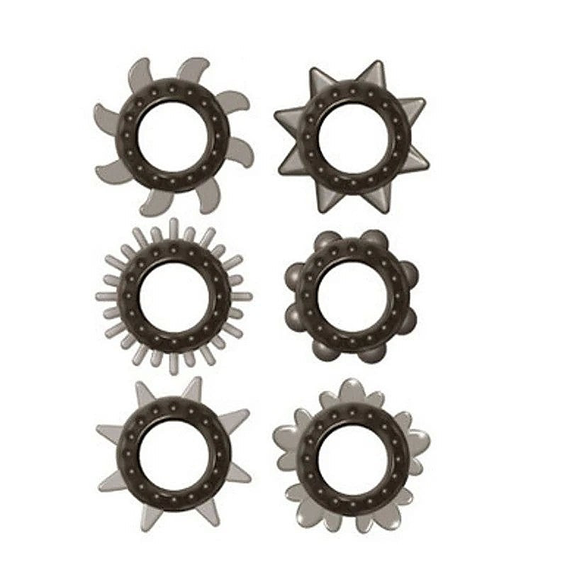Cockstars 6 Pack Cock Ring Set by Evolved - Cock Ring Sets