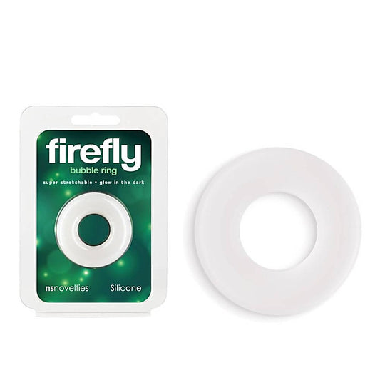 NS Novelties Firefly Stretchy Bubble Ring White - Stretchy Cock Rings