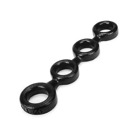 4-Ball Cock Ring With 3 Ballstretcher by Oxballs - Cock Rings