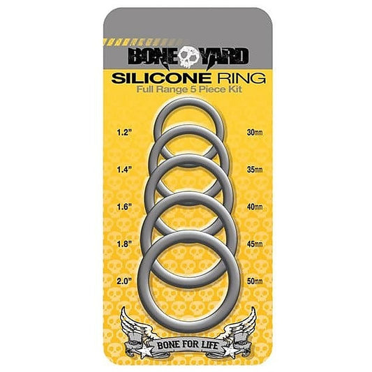 Boneyard Intimate Pleasure Kit - 5-Piece Silicone Ring Set - Cock Ring Sets