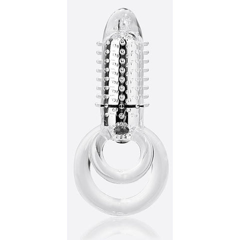 DoubleO 8 Dual-Cock Ring Vibrating Erection Enhancer - Vibrating Cock Rings
