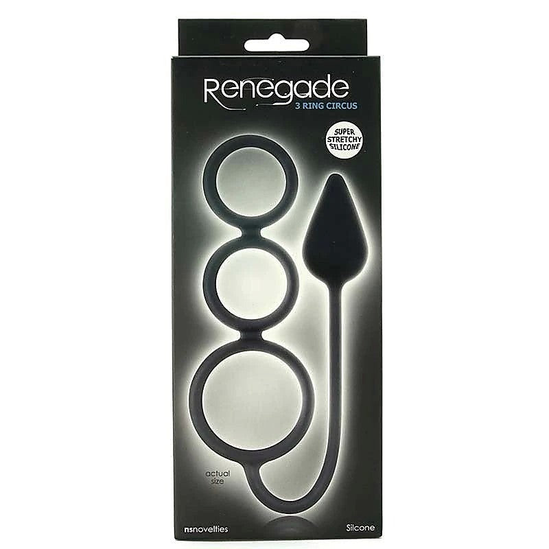 3 Cock Ring Circus Large Silicone by NS Novelties - Cock Rings