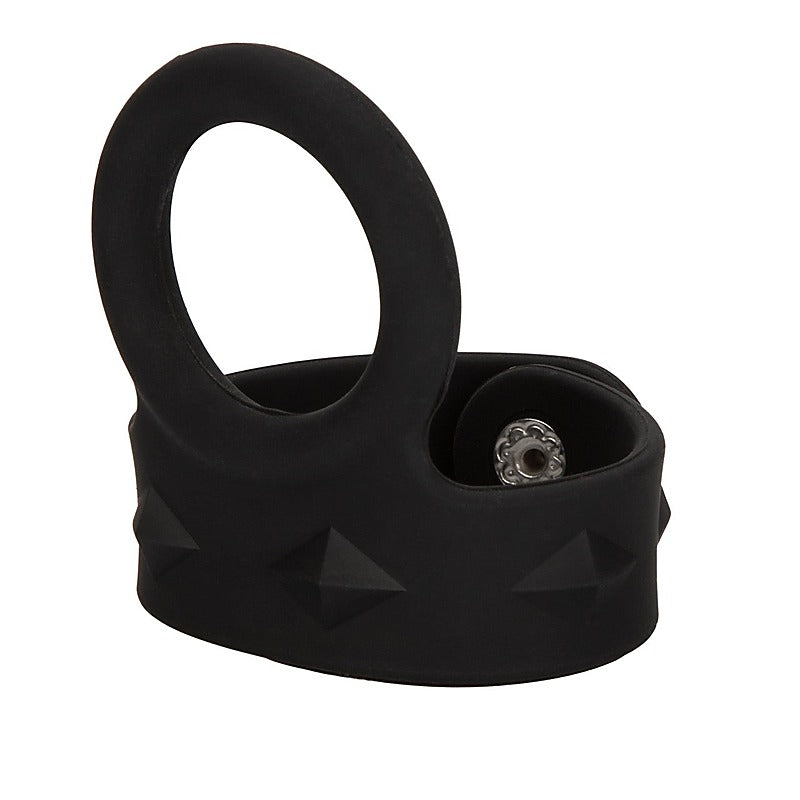 Silicone Tri-Snap Scrotum Support Cock Ring - Cock Rings