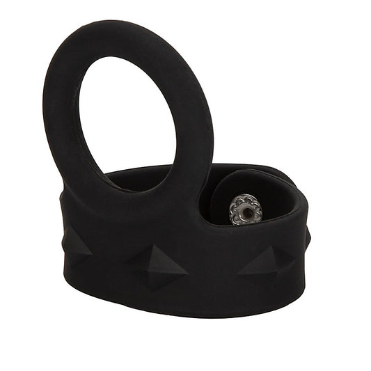 CalExotics Silicone Tri-Snap Scrotum Support Cock Ring - Cock Rings