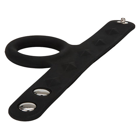 Silicone Tri-Snap Scrotum Support Cock Ring - Cock Rings