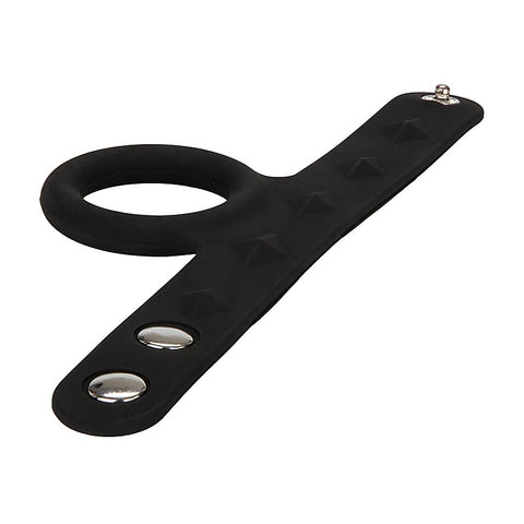 Silicone Tri-Snap Scrotum Support Cock Ring - Cock Rings