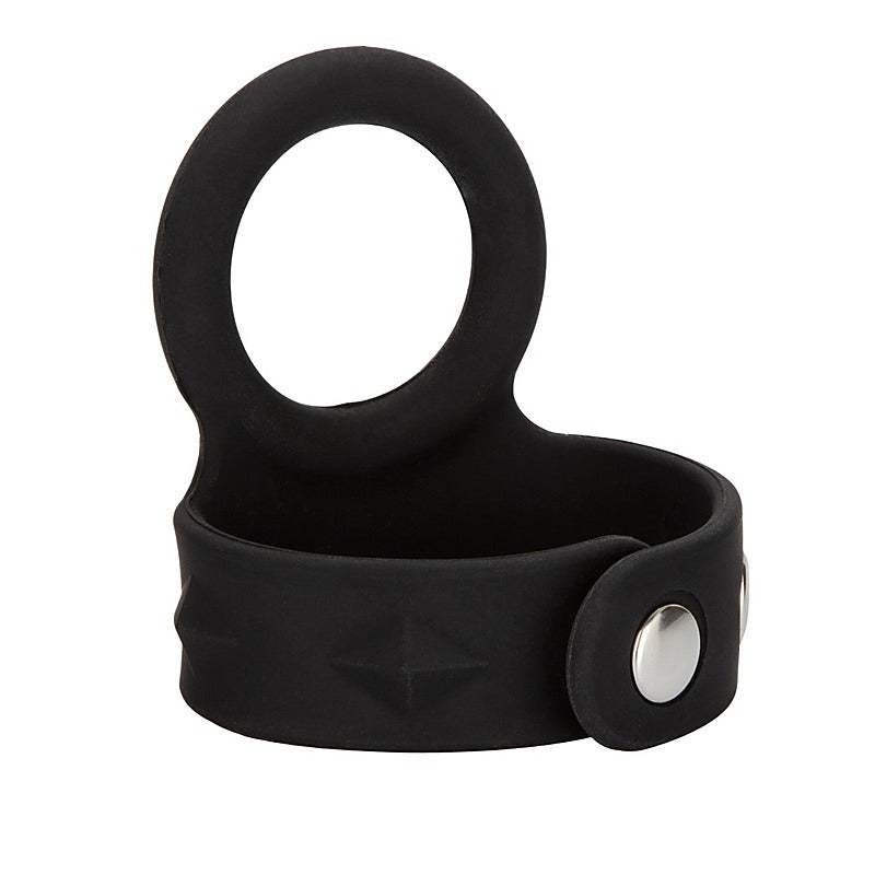 Silicone Tri-Snap Scrotum Support Cock Ring - Cock Rings