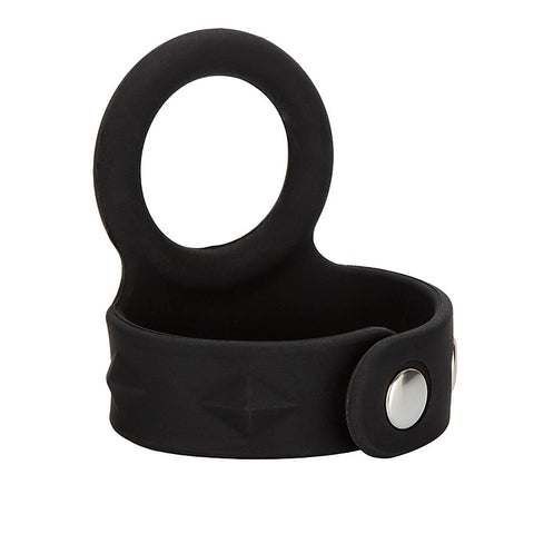 Silicone Tri-Snap Scrotum Support Cock Ring - Cock Rings