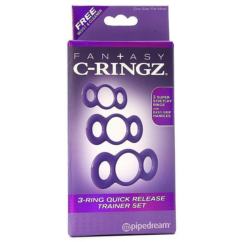 Fantasy C-Cock Ringz 3-Cock Ring Quick Release Trainer - Cock Rings