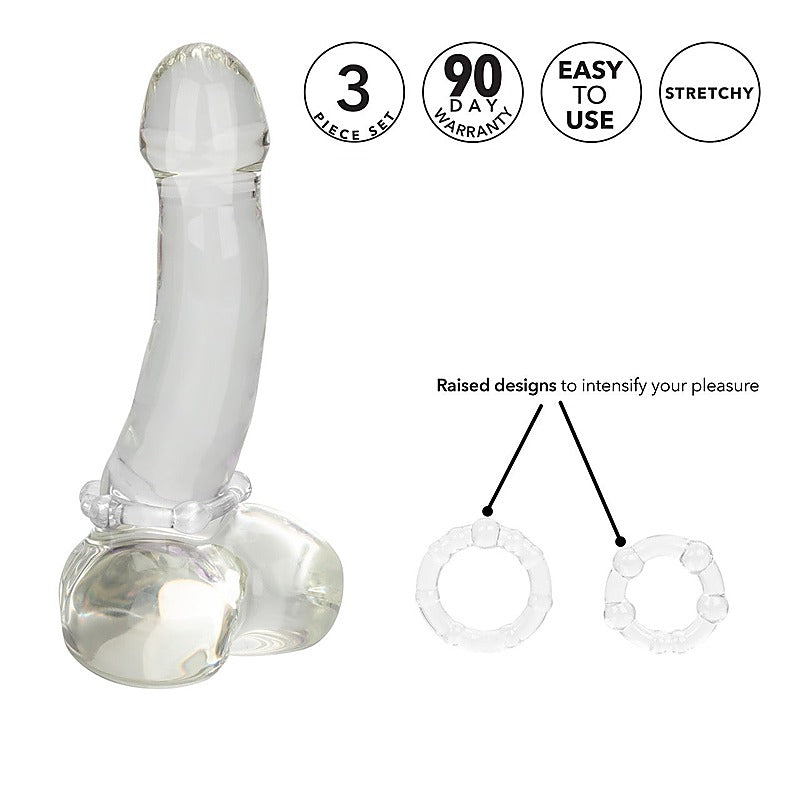 Island Silicone Stretchy Cock Rings by California Exotics - Cock Rings