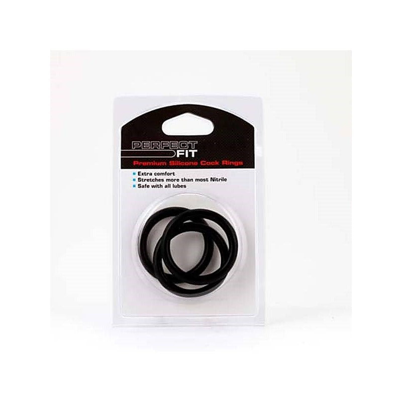 Silicone 3 Cock Ring Kit by Perfect Fit - Cock Rings