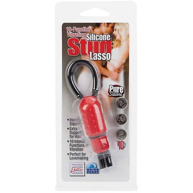 CalExotics 10 Function Vibrating Silicone Stud Lasso Ring - Cock Rings