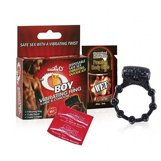 ScreamingO The O Boy Novelty Vibrating Condom - Cock Rings