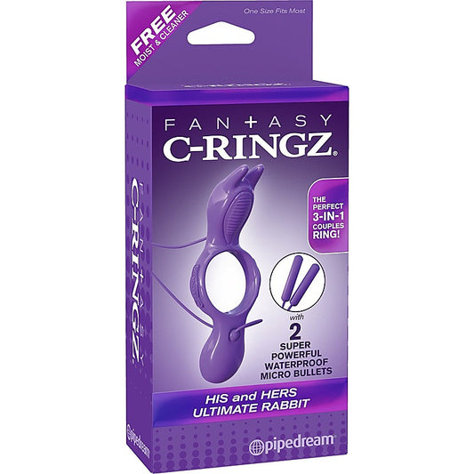 Pipedream Fantasy C-Ringz His And Hers Ultimate Rabbit Ring