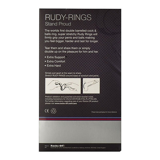 Rocks Off Rudy Ring - Snug Fit for Stronger, Harder Erections - Stretchy Cock Rings