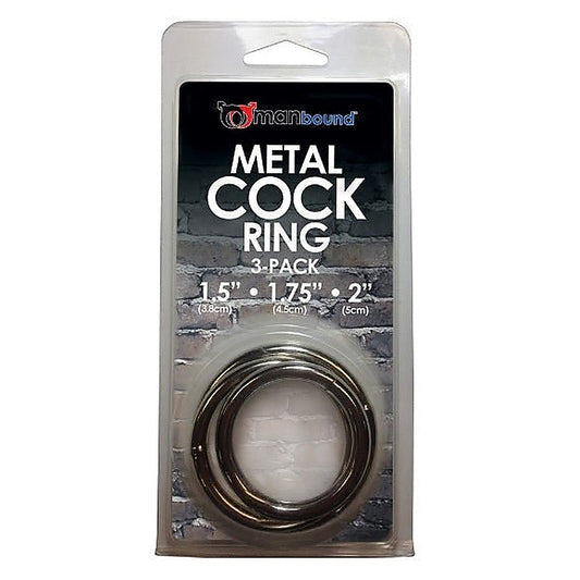 Manbound Cock Rings 3 Pack Metal - Cock Rings