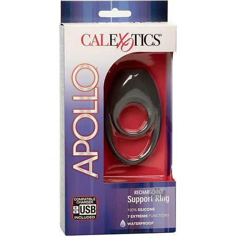 Apollo Rechargeable Vibrating Support Cock Ring - Vibrating Cock Rings