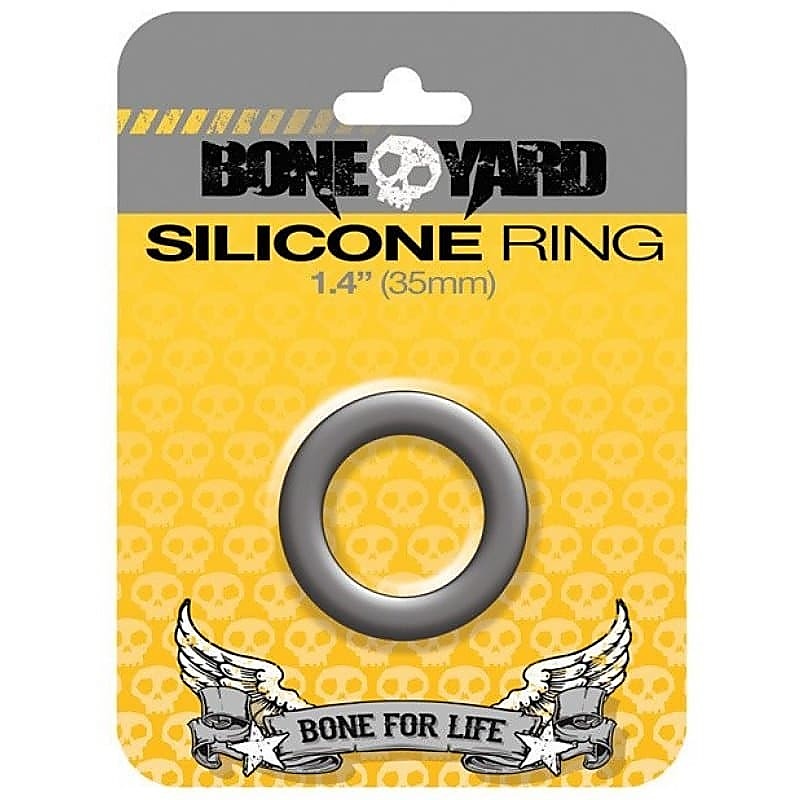 Boneyard Silicone Cock Ring Grey 50MM by C1R Releasing - Stretchy Cock Rings