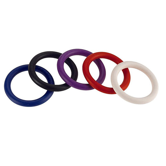 Rainbow Nitrile Cock Ring 5 Pack