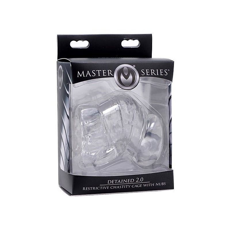 Detained 2.0 Restrictive Chastity Cage with Nubs - Male Chastity