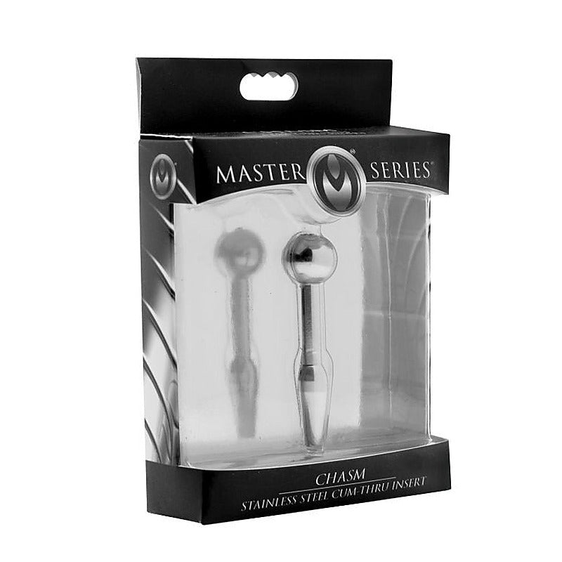 Chasm Stainless Steel Cum-Thru Insert by XR Brands - Penis Plugs