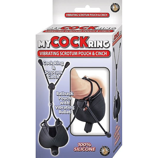 Vibrating Scrotum Pouch with Cinch