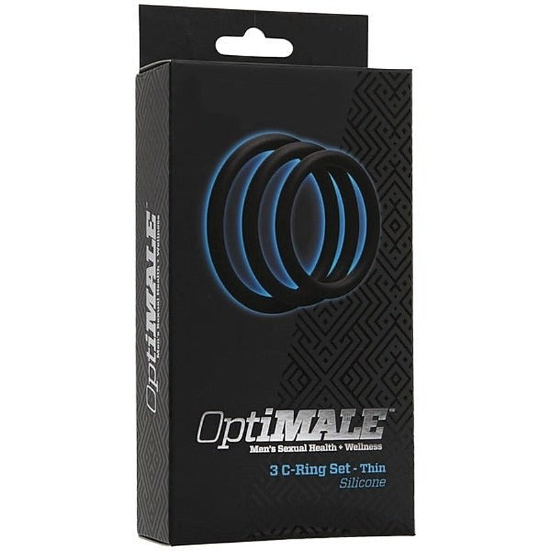 Optimale 3 C Ring Set Thin by Doc Johnson - Cock Ring Sets
