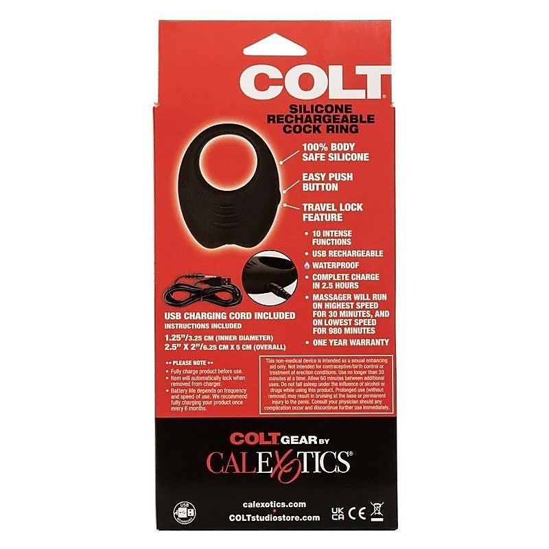 Colt Silicone Rechargeable Men's Cock Ring - Cock Rings