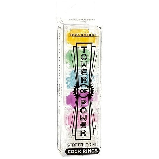 Doc Johnson Tower of Power Stretchy Cock Rings - Stretchy Cock Rings