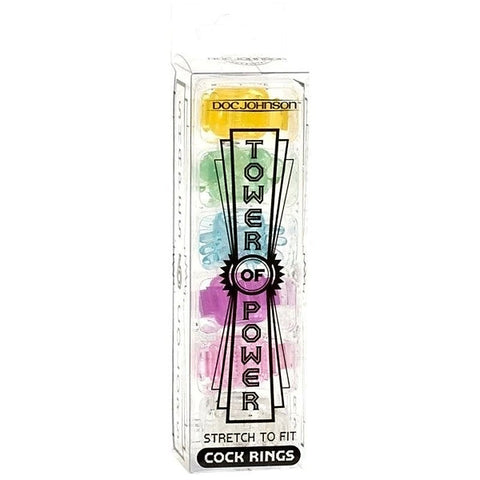 Tower of Power Stretchy Cock Rings by Doc Johnson - Stretchy Cock Rings