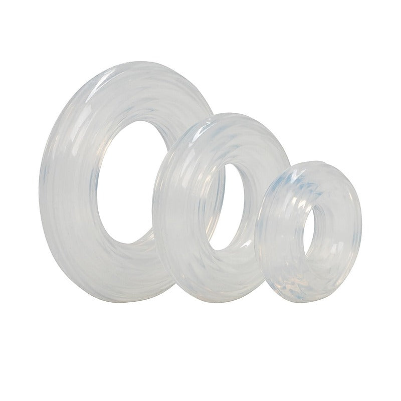 Silicone Cock Ring Set by California Exotics - Stretchy Cock Rings