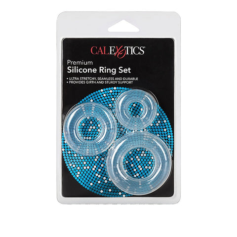 Silicone Cock Ring Set by California Exotics - Stretchy Cock Rings