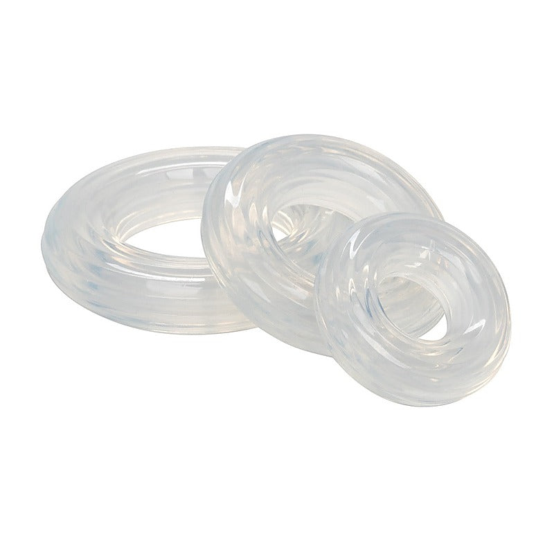 Silicone Cock Ring Set by California Exotics - Stretchy Cock Rings