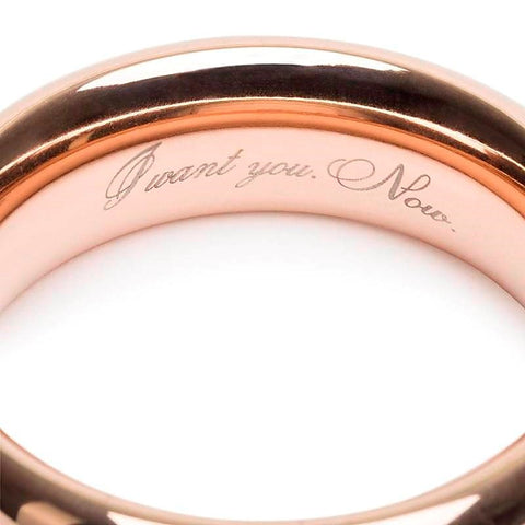 Fifty Shades Freed I Want You Now Steel Love Ring - Steel Cock Rings
