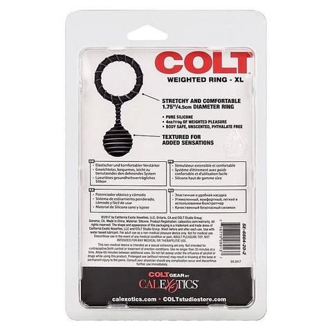 Colt Weighted Mens Pleasure Silicone Cock Ring - Cock Rings