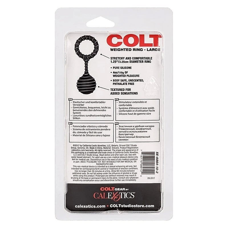 Colt Weighted Mens Pleasure Silicone Cock Ring - Cock Rings