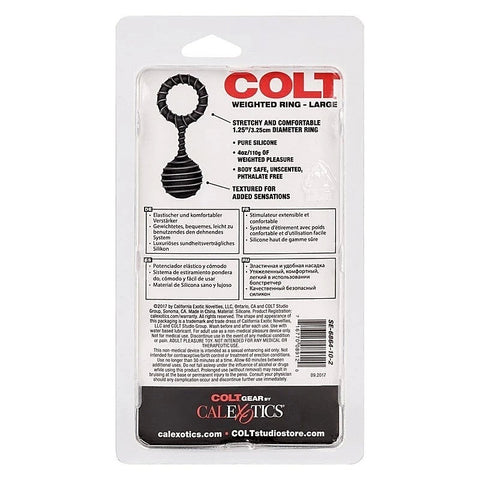 Colt Weighted Mens Pleasure Silicone Cock Ring - Cock Rings