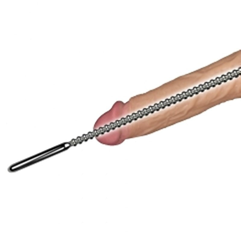 Emperor Metal Stainless Steel Ribbed Urethral Dilator - Penis Plugs