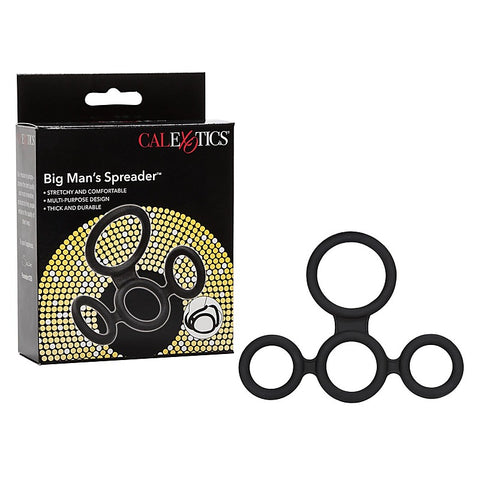 California Exotics Big Mans Spreader Stretchy Cock Ring - Ball and Cock Toys