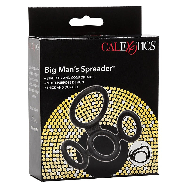 California Exotics Big Mans Spreader Stretchy Cock Ring - Ball and Cock Toys