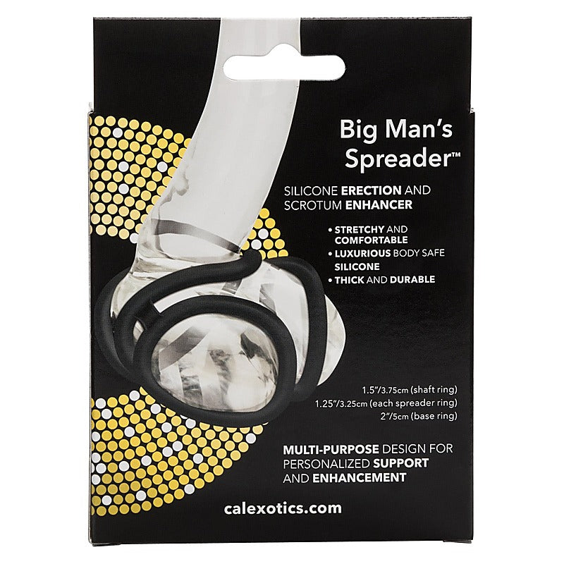 California Exotics Big Mans Spreader Stretchy Cock Ring - Ball and Cock Toys