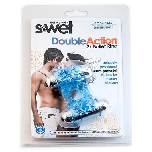 S-Wet Double Action Dual Bullet Ring - Cock Rings