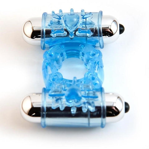 S-Wet Double Action Dual Bullet Ring by Nu Sensuelle - Cock Rings