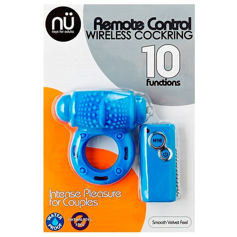 10 Function Remote Control Wireless Cockring By Nu Sensuelle - Cock Rings