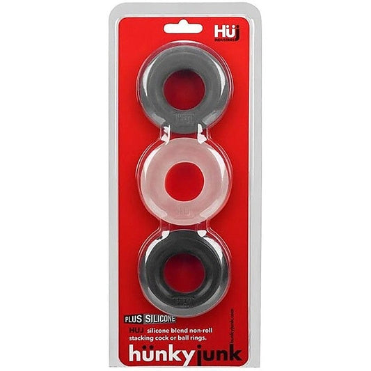 Hunkyjunk HUJ3 C-Ring 3 Pack Multi Colour